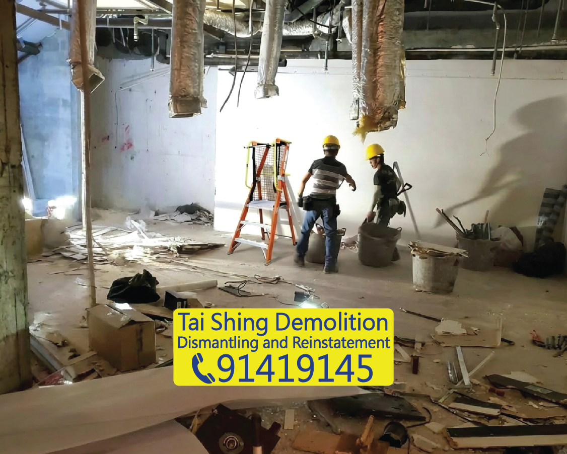 Factory and warehouse ceiling HVAC duct dismantling, industrial unit reinstatement and AC system removal